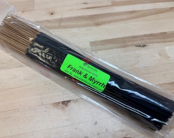 Frankincense & Myrrh, Bulk Pack Incense Sticks Hand Dipped (Aprox 90-100 Sticks )