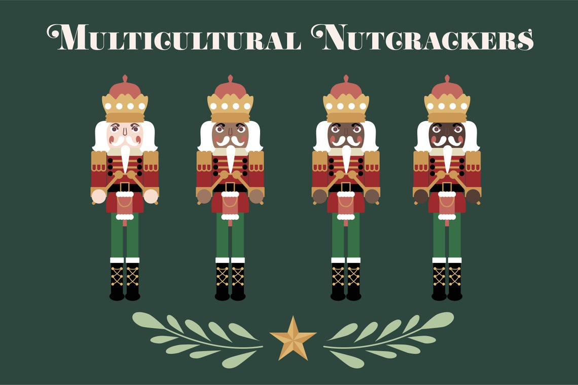 UPDATE Nutcracker Clipart Multicultural Nutcracker Clipart Etsy