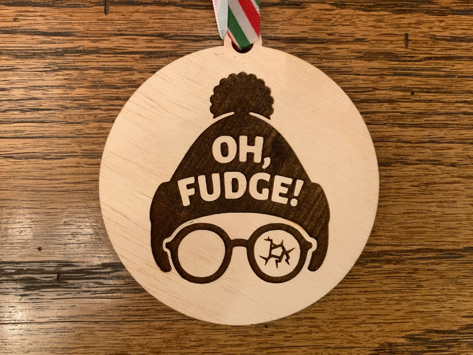 Oh Fudge Ralphie A Christmas Story Wooden Engraved Ornament  Etsy