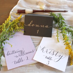 Custom Handwritten Modern Calligraphy Event/Wedding Place Card/Escort Card