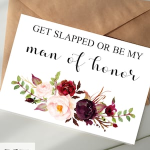 Man of Honour DIGITAL DOWNLOAD Druckbare Karte - Lustig, Bester Freund, Mann der Ehre, Antragskarte