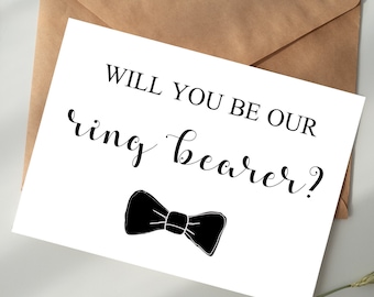Will You Be Our Ring Bearer DIGITAL DOWNLOAD Printable Card - Ring Bearer Proposal Card, Be Our Ring Bearer, Wedding Ring Bearer, nephew