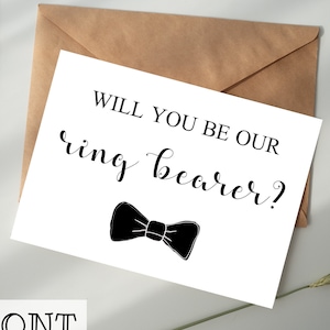 Will You Be Our Ring Bearer DIGITAL DOWNLOAD Printable Card - Ring Bearer Proposal Card, Be Our Ring Bearer, Wedding Ring Bearer, nephew