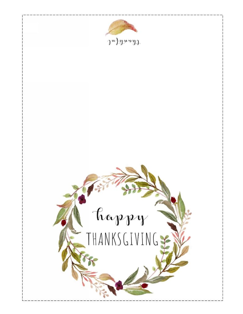 Happy Thanksgiving Card DIGITAL DOWNLOAD Printable Burgundy Etsy