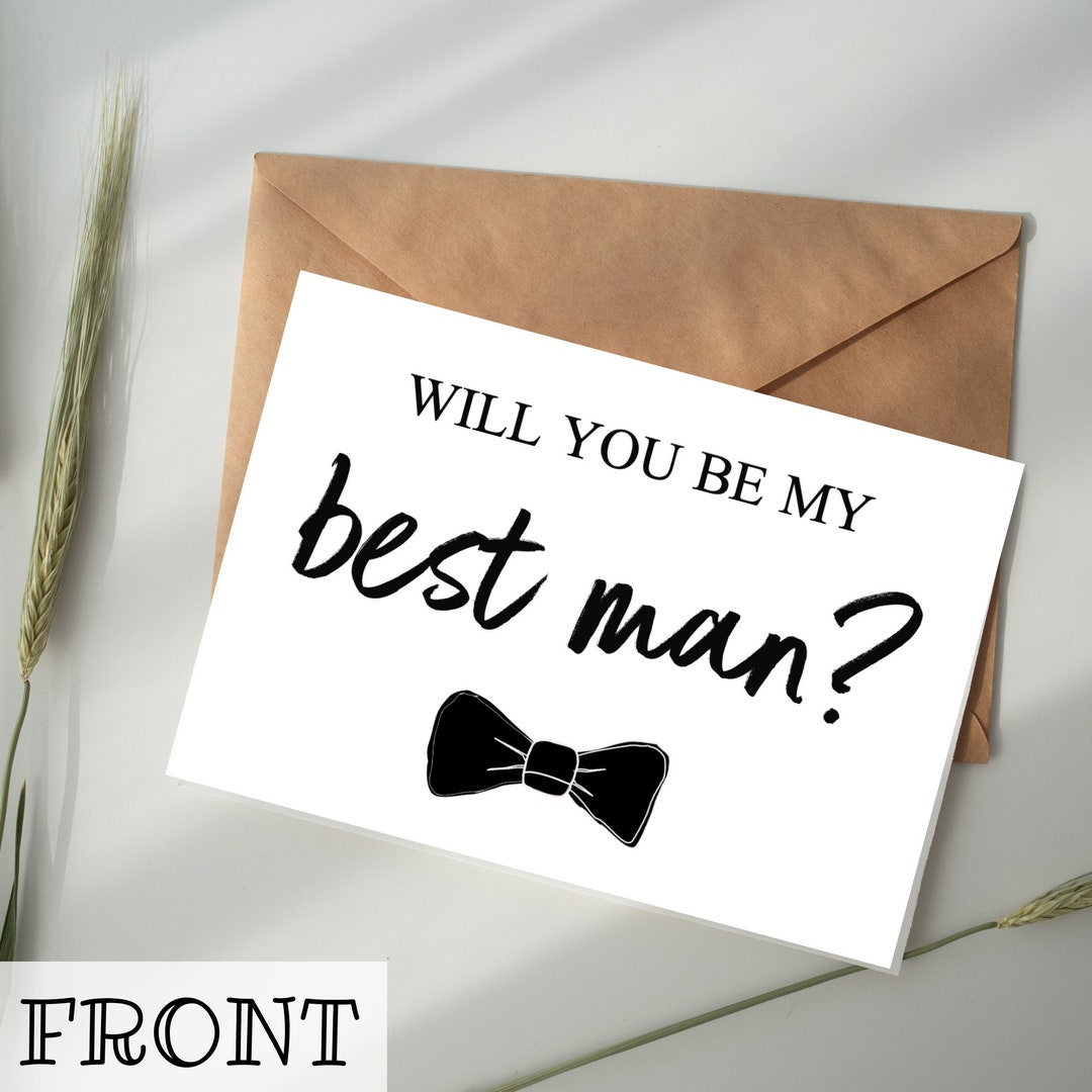 Will You Be My Best Man DIGITAL DOWNLOAD Printable Card - Best Man ...