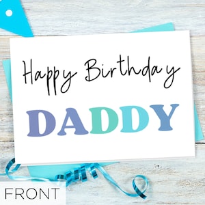 Feliz Aniversário Papai DOWNLOAD DIGITAL Cartão para impressão - Papai, Papai, Cartão de Aniversário, Presente de Aniversário, Imprimir em Casa, de filha, filho, nós, crianças