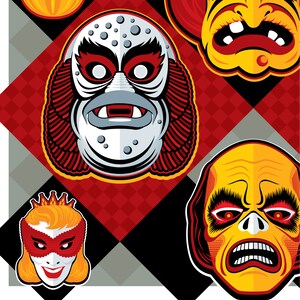 Retro Halloween Mask Limited Edition Lithograph Print/Poster/Decor image 6