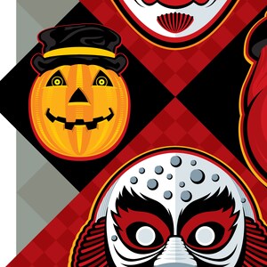 Retro Halloween Mask Limited Edition Lithograph Print/Poster/Decor image 7