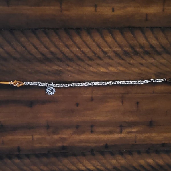 Keyblade Inspired Pendulum - Silver With Leather Handle