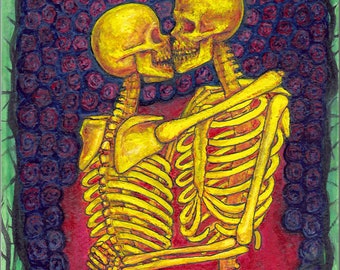 Love and Death - Giclee Print on Canvas