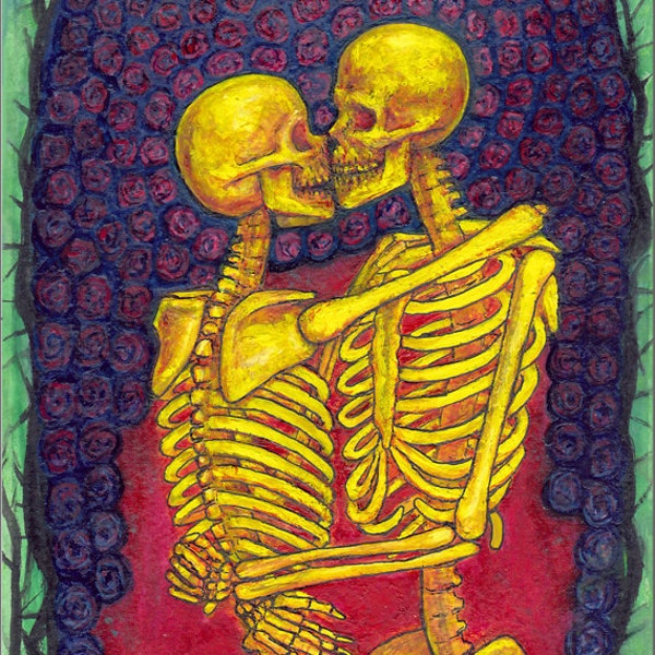 Love and Death - Giclee Print on Canvas