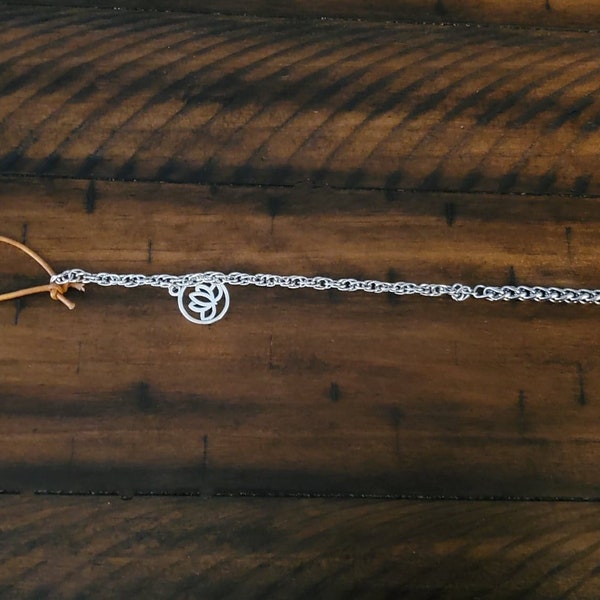 Keyblade Inspired Pendulum - Silver With Leather Handle