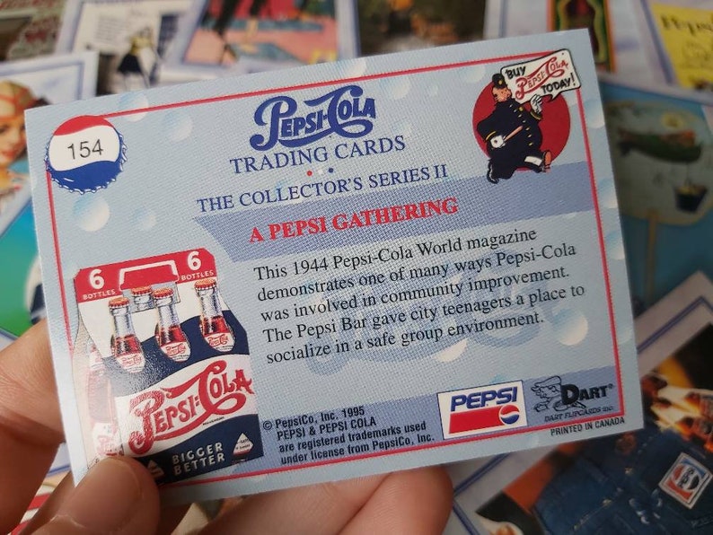 1 sealed pack of Pepsi cards PepsiCola Trading Cards The Etsy