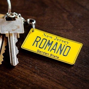 New Jersey License Plate Custom Keychain
