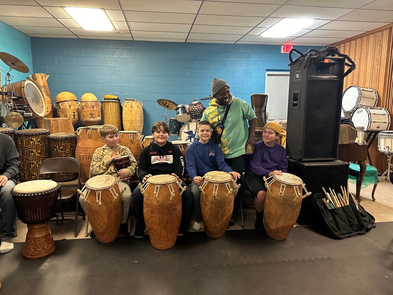 Djembe, Kpanlogo, Talking Drum and Gyil- Hand Carved Professional ...