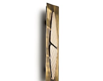 Klamka do drzwi wejściowych w stylu Boho Bronze, mosiężna klamka o fakturze artystycznej do wnętrz w stylu art déco
