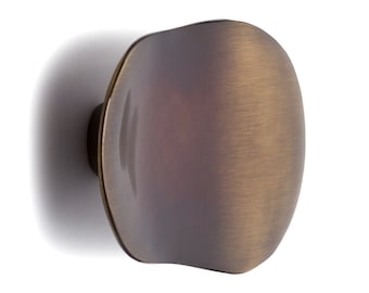 Antique Brass Mushroom Cabinet Knob, Dresser Drawer Pull