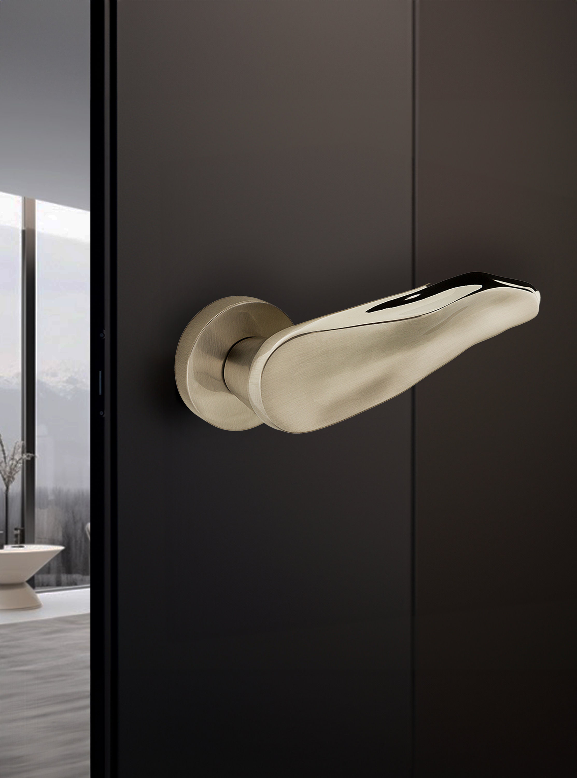 Probrico Confezione Da 3 Leve Per Porta Di Passaggio Quadrate In Bronzo Oliato Maniglie Per Porta Senza Chiave E Senza Bloccaggio Corridoioarm~p123210664