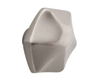 Hexagon mässingsknopp, Vintage byråhandtag, Satin Nickel