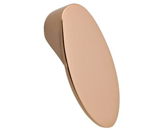 Ovale messing ladehendel, antiek bronzen afwerking, moderne kastknop