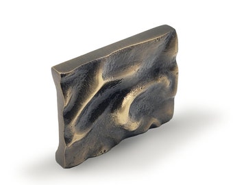 Textured Folded Brass Cabinet Knob, Luxury Kitchen Dresser Hardware
