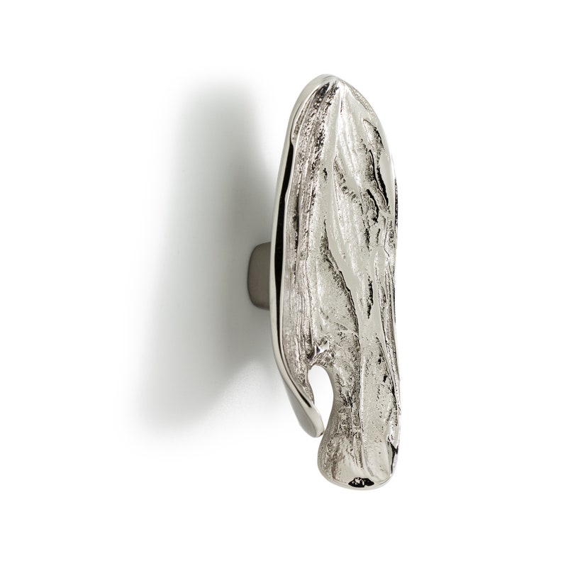 Textured Door Handle Pull Silver Finish Etsy