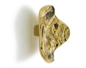 Antique Brass Knobs for Drawer, Unique Pulls & Knobs for Dresser Cabinets, Textured Door Pull for Home Decor, Luxury Contemporary Hardware