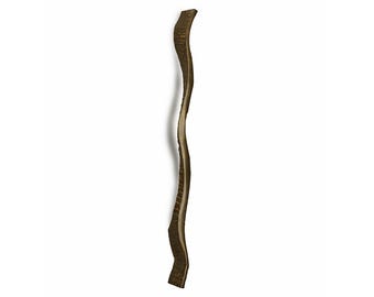 Wavy Brass Door Handle, Snake Curve Pull, Modern Interior Hardware