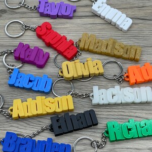 Personalized 3D Printed Name Keychain: Party Favor Bag Tag