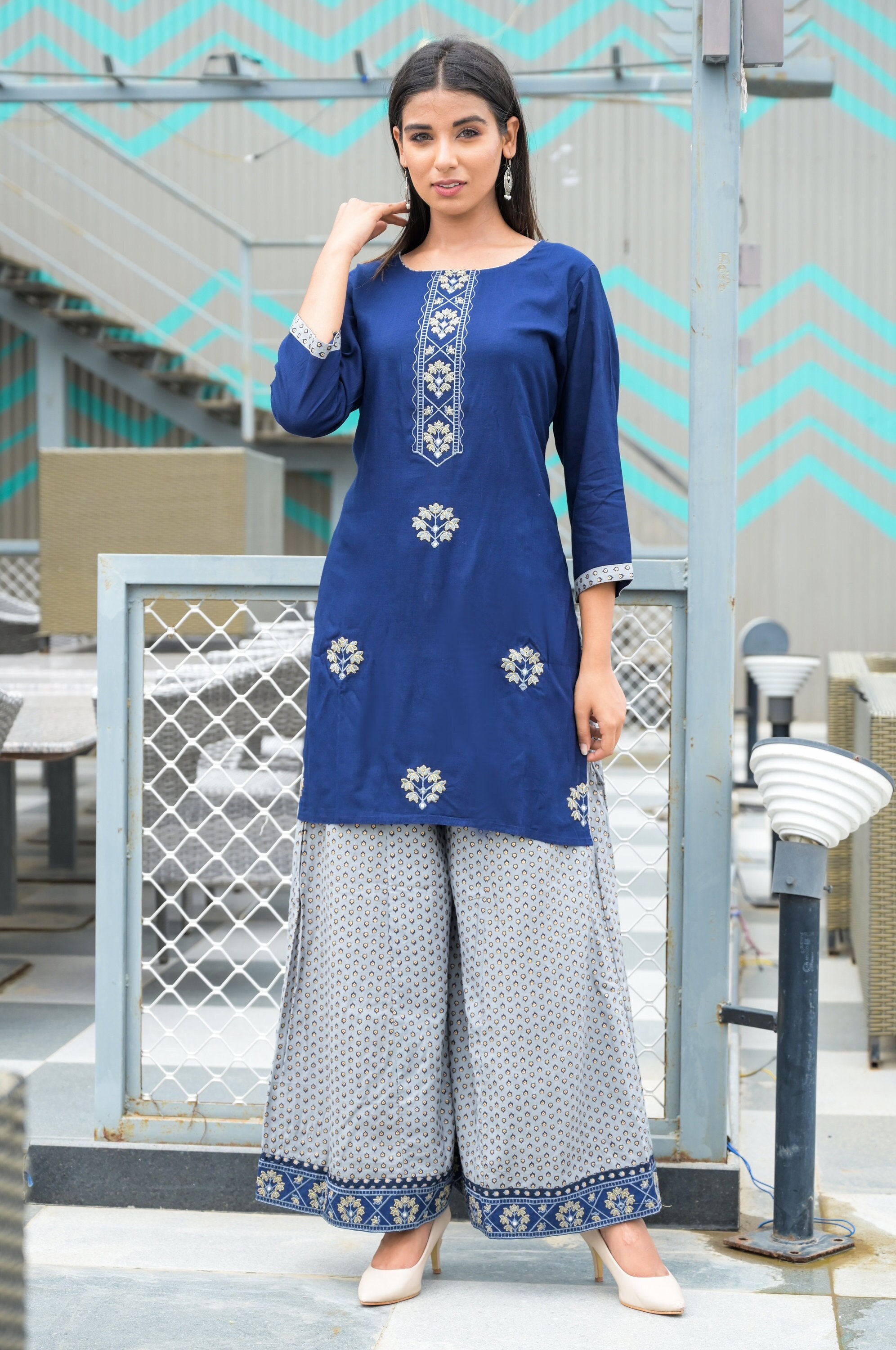 Elevate Your Style with Our Beautiful Block Print Skirt, Palazzo Pants, and  Kurti Collection - A Fusion of Tradition and Fashion! ✨💙... | Instagram