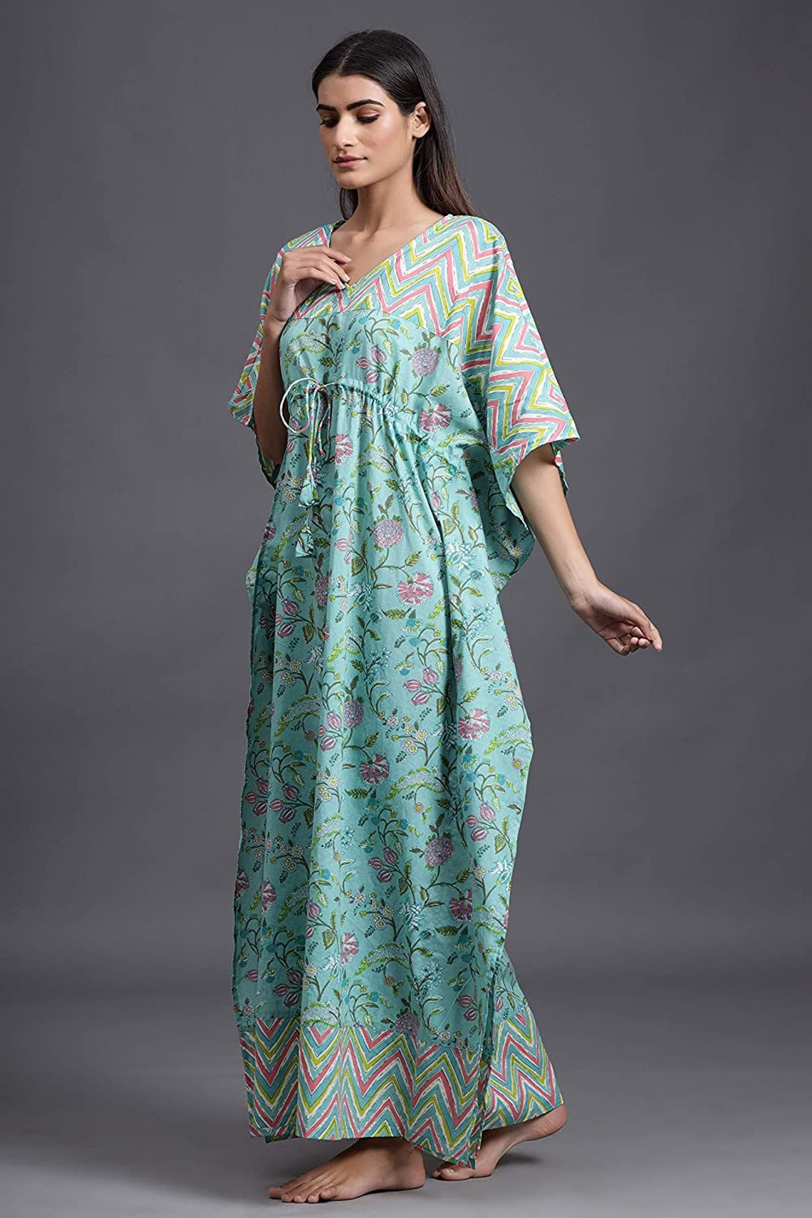 kaftan night gown cotton