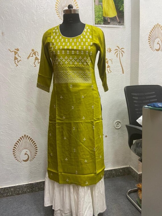 white sharara kurti