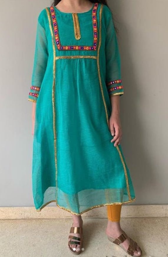 Cotton Rangeelo Rajasthan Plain Embroided Kurti at Rs 280/piece in Jaipur