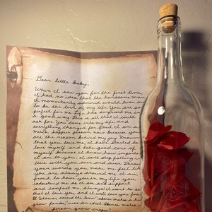 Personalized Message in a Bottle Gift Custom Handwritten Love Letter Romantic Gift for Him or Her Custom Message Gift Anniversary