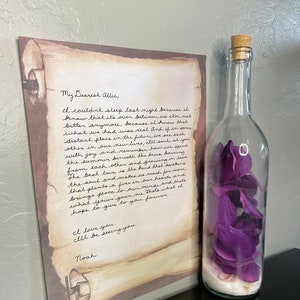 Personalized Message in a Bottle Gift Custom Handwritten Love Letter Romantic Gift for Him or Her Custom Message Gift Anniversary