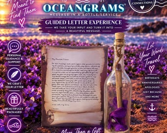 Writing Assistance Experience | Luxury Custom Handwritten Message in a Bottle | Romantic Keepsake Gift
