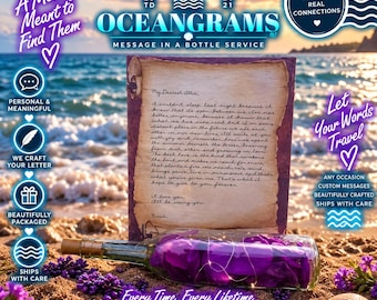 Personalized Message in a Bottle Gift | Write Your Own Letter | Handwritten Love Letter | Luxury Keepsake Gift