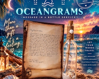 Personalized Message in a Bottle, Custom Love Letter Gift