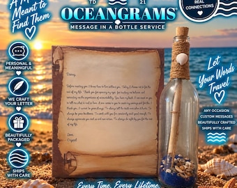 Handwritten Message in a Bottle Gift | Personalized Letter | A Luxury Keepsake They’ll Never Forget