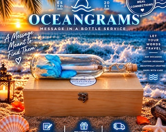 Personalized Message in a Bottle | Handwritten, Typed, or DIY Kit (Keepsake Gift)