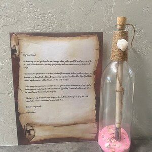 Friendship Gift Message in a Bottle Gift Letter to a Friend Heartfelt Message Bottle Special Friend Present Unique Gift for Best Friend