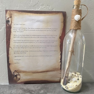 Anniversary Gift Message in a Bottle Gift Beach Themed Anniversary Ocean Inspired Anniversary Gift Custom Anniversary Message Keepsake