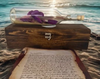 Luxury Message in a Bottle | Personalized Love Letter | Handwritten, Typed or DIY Kit | Romantic Keepsake Gift