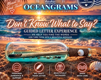 Luxury Personalized Message in a Bottle | Guided Letter Writing Experience | Handwritten Romantic Keepsake Gift