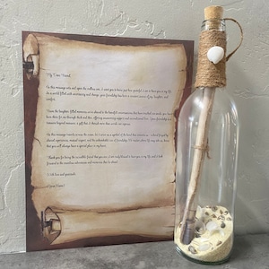 Friendship Gift Message in a Bottle Gift Letter to a Friend Heartfelt Message Bottle Special Friend Present Unique Gift for Best Friend