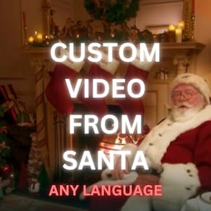 Mensaje de video personalizado de Papá Noel más vendido Saludo navideño personalizado para niños o cualquier persona Cartas de Papá Noel Navidad única en cualquier idioma