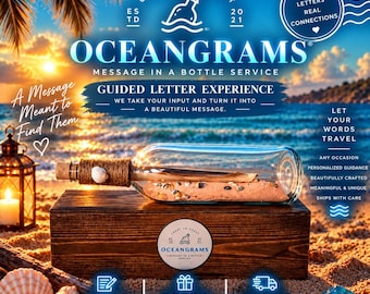Guided Letter Writing Experience | Romantic Keepsake | Luxury Custom Handwritten Message in a Bottle