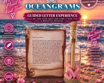 Writing Assistance Experience | Luxury Custom Handwritten Message in a Bottle | Romantic Keepsake Gift