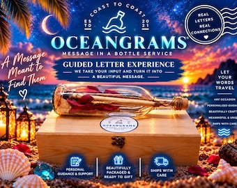 Luxury Handwritten Personalized Message in a Bottle | Guided Letter Writing Experience | Romantic Keepsake Gift