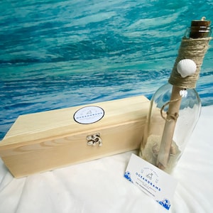 Personalized Message in a Bottle Gift Custom Handwritten Love Letter Romantic Gift for Him or Her Custom Message Gift Anniversary